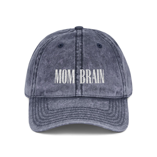 Vintage Mom Brain Denim Cap
